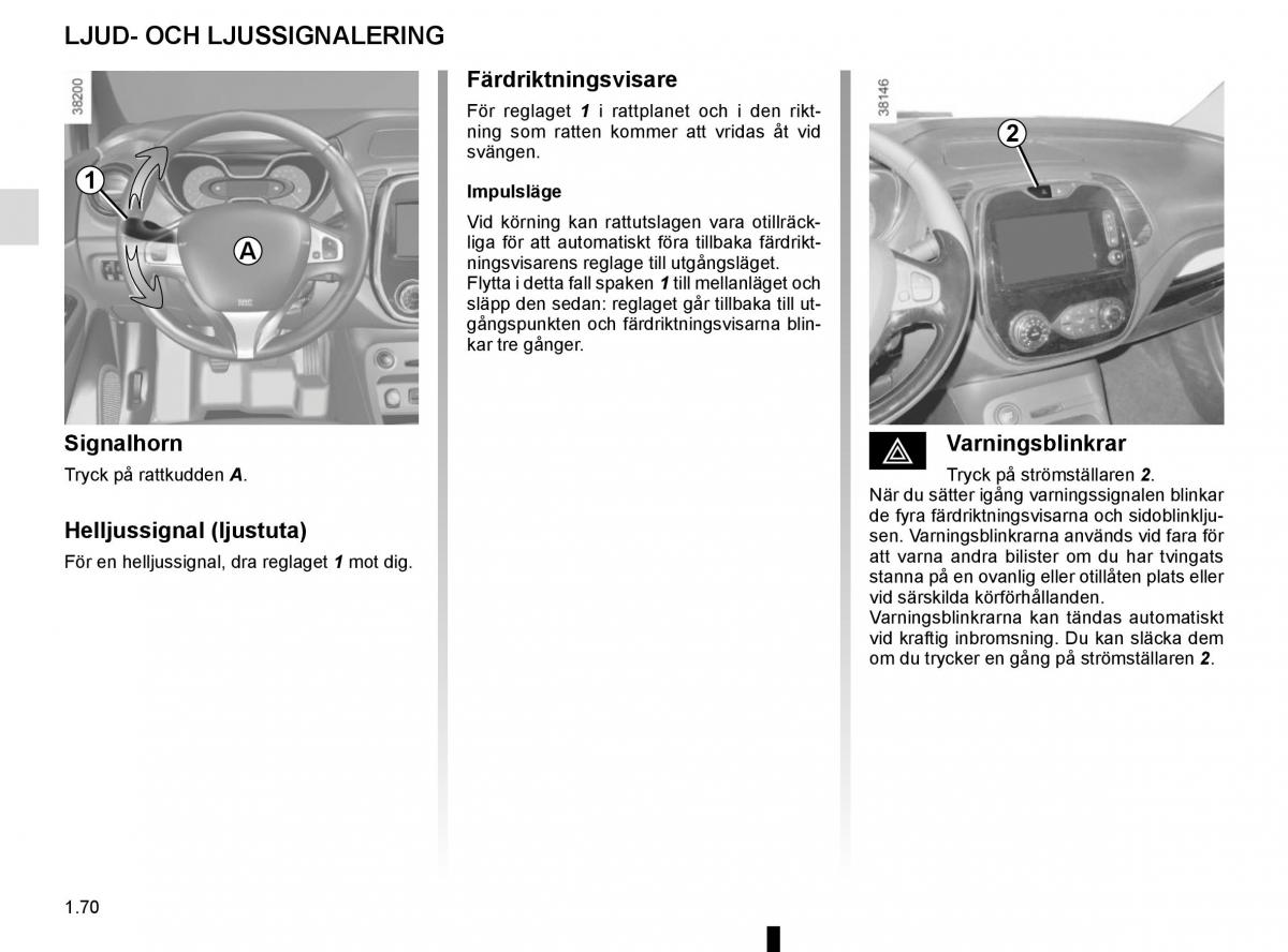 Renault Captur instruktionsbok / page 76