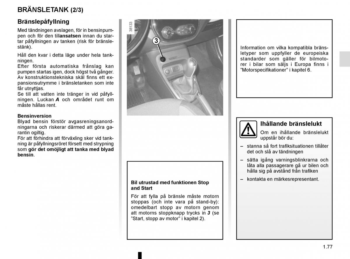 Renault Captur instruktionsbok / page 83