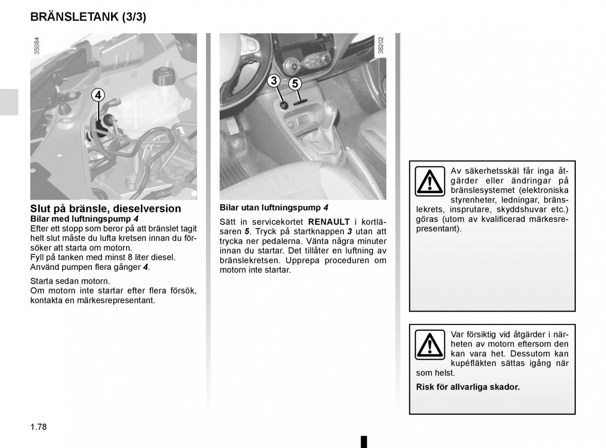 Renault Captur instruktionsbok / page 84