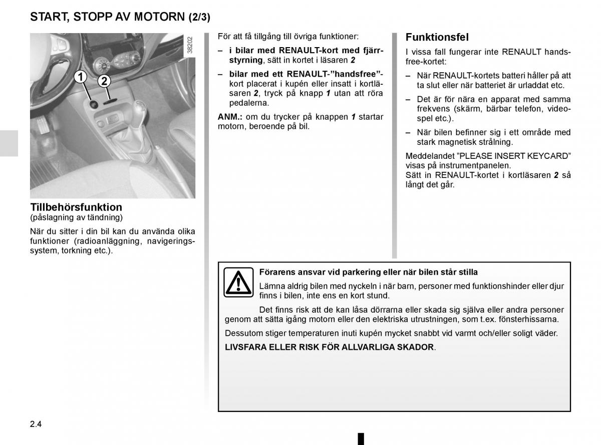 Renault Captur instruktionsbok / page 88