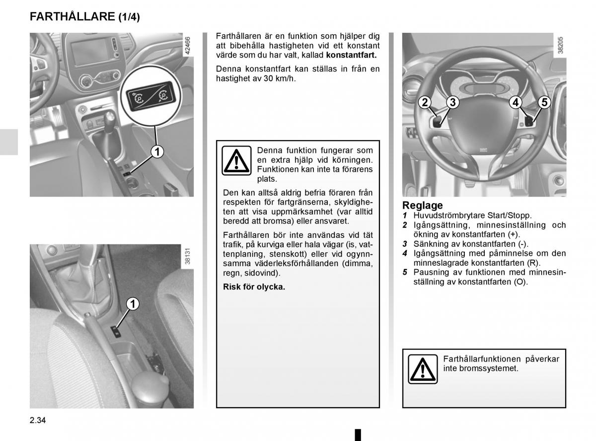 Renault Captur instruktionsbok / page 118