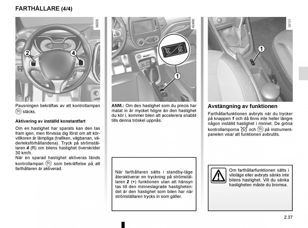 Renault Captur instruktionsbok / page 121