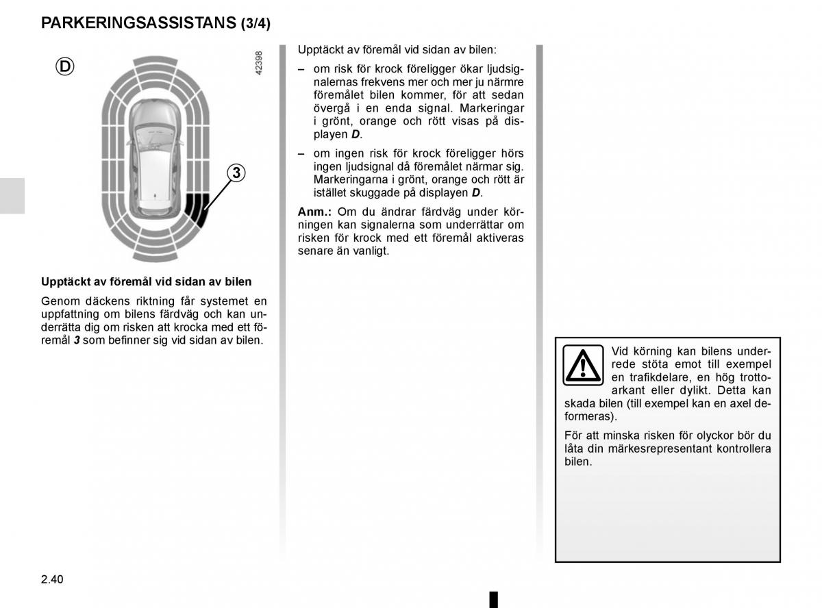 Renault Captur instruktionsbok / page 124