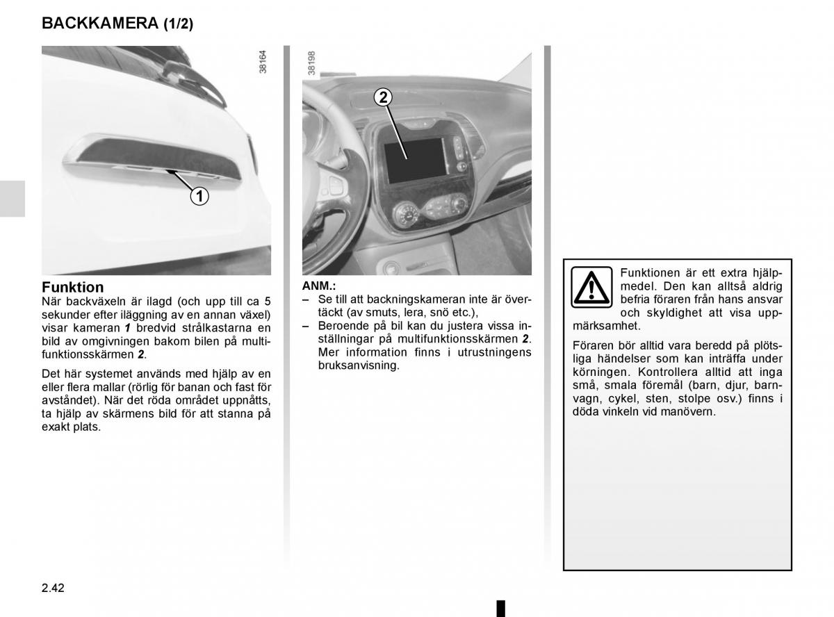 Renault Captur instruktionsbok / page 126