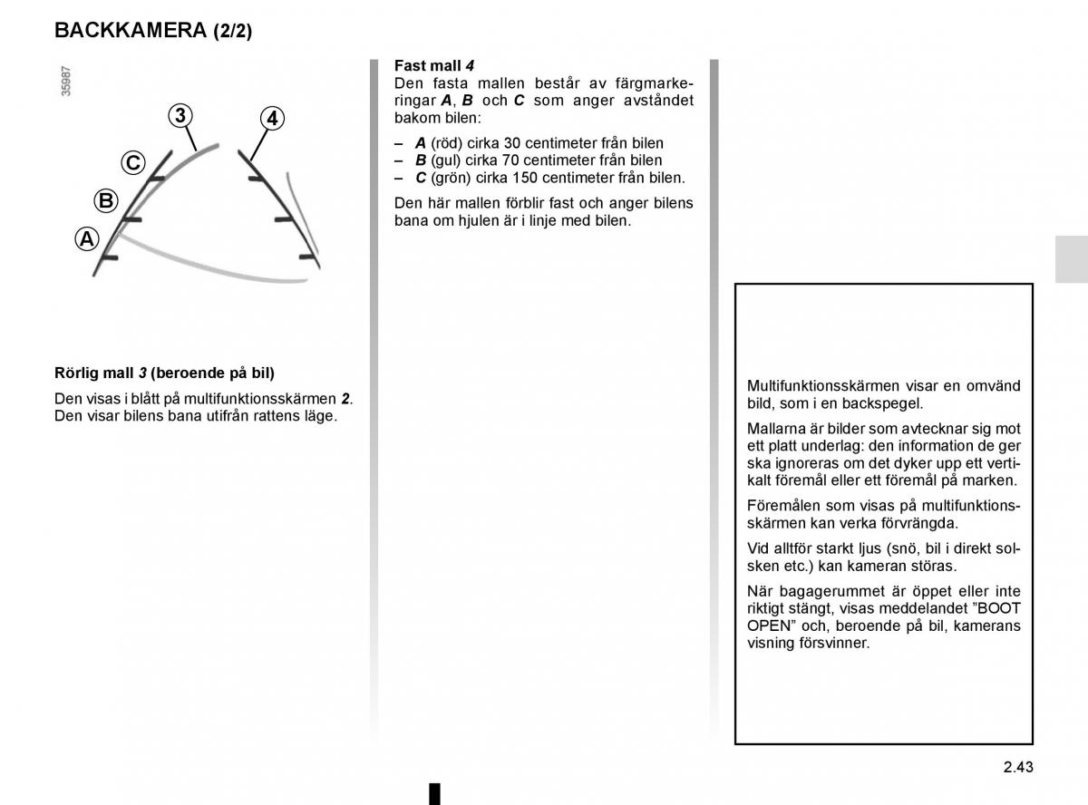 Renault Captur instruktionsbok / page 127