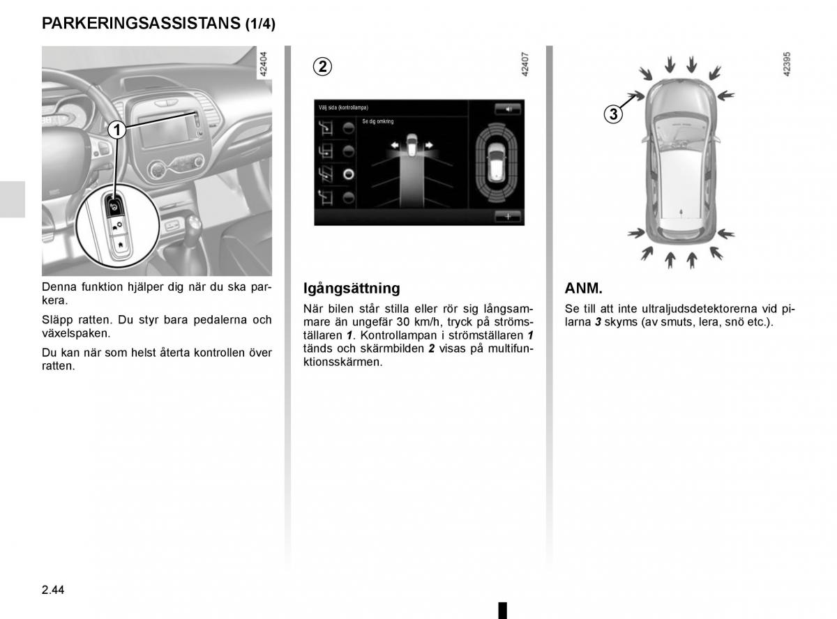 Renault Captur instruktionsbok / page 128