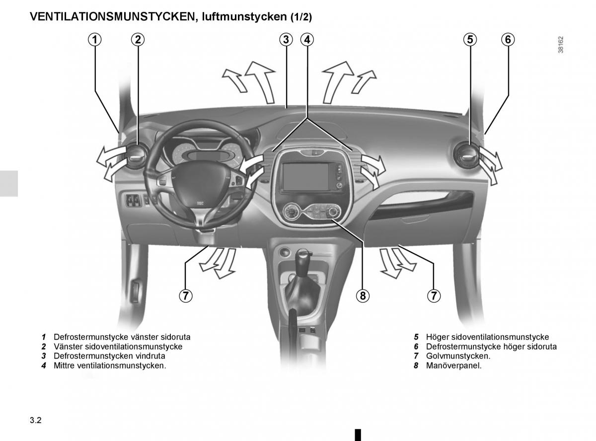 Renault Captur instruktionsbok / page 136