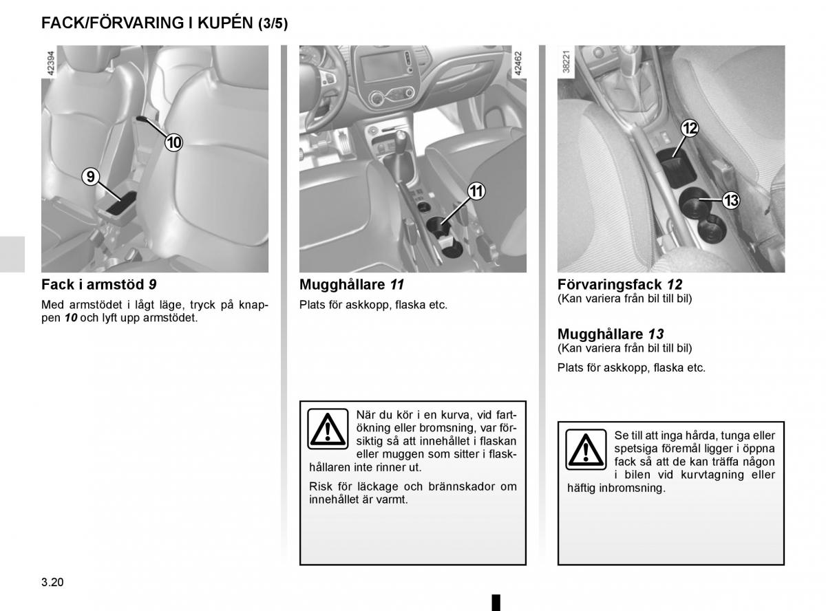 Renault Captur instruktionsbok / page 154