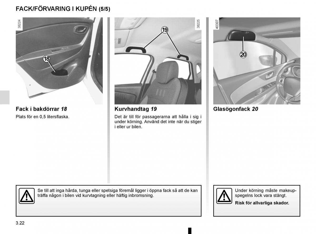 Renault Captur instruktionsbok / page 156