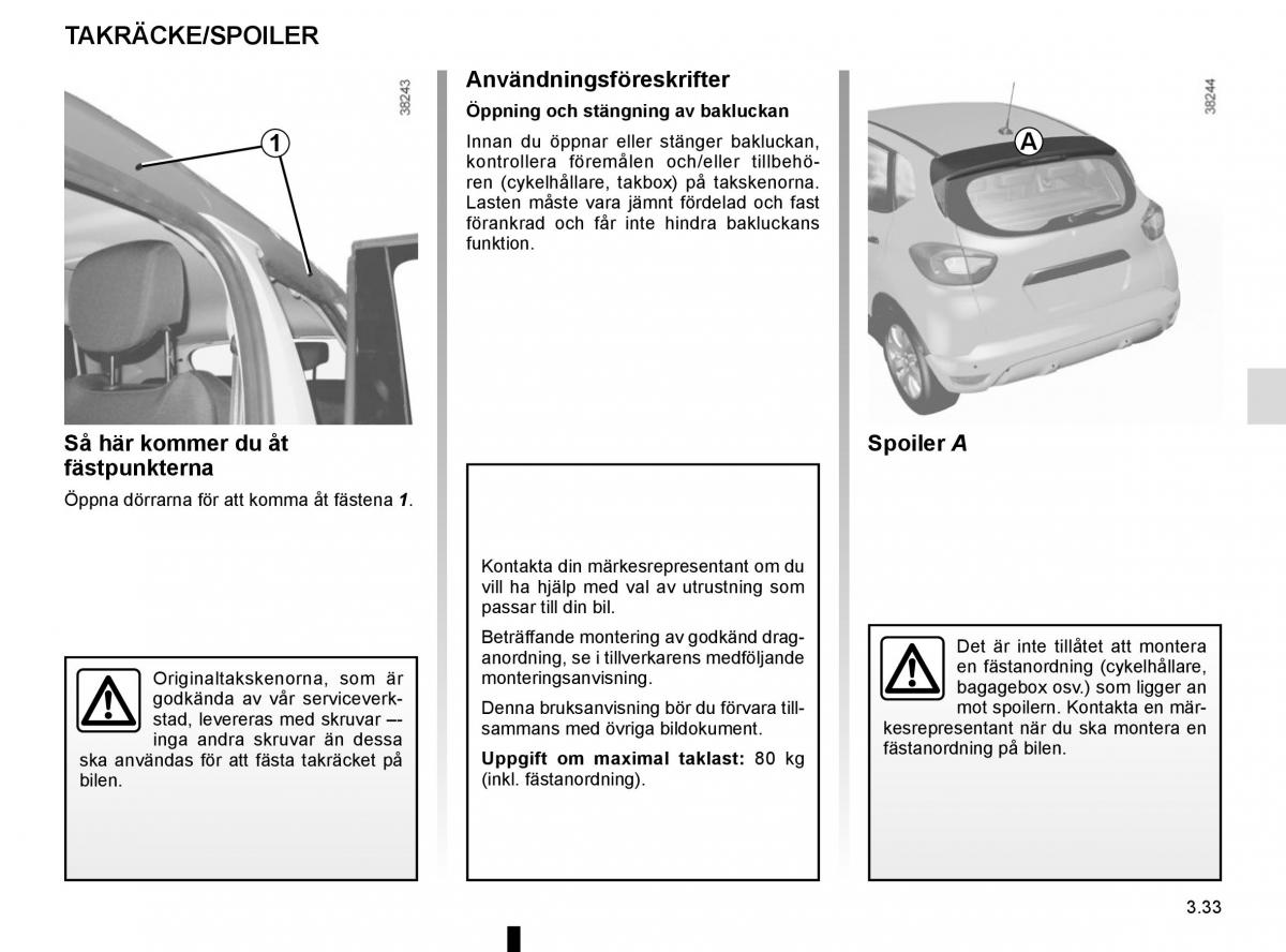 Renault Captur instruktionsbok / page 167