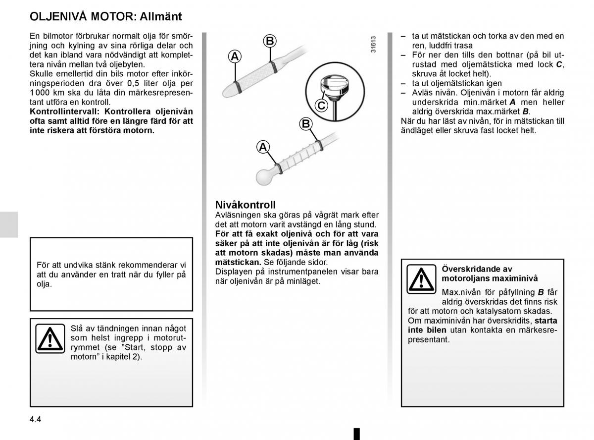 Renault Captur instruktionsbok / page 172