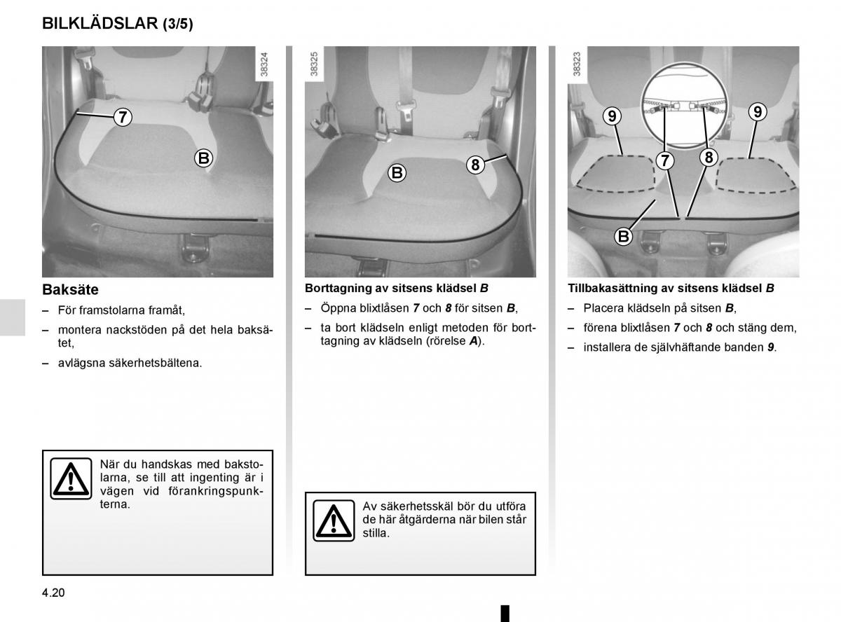 Renault Captur instruktionsbok / page 188