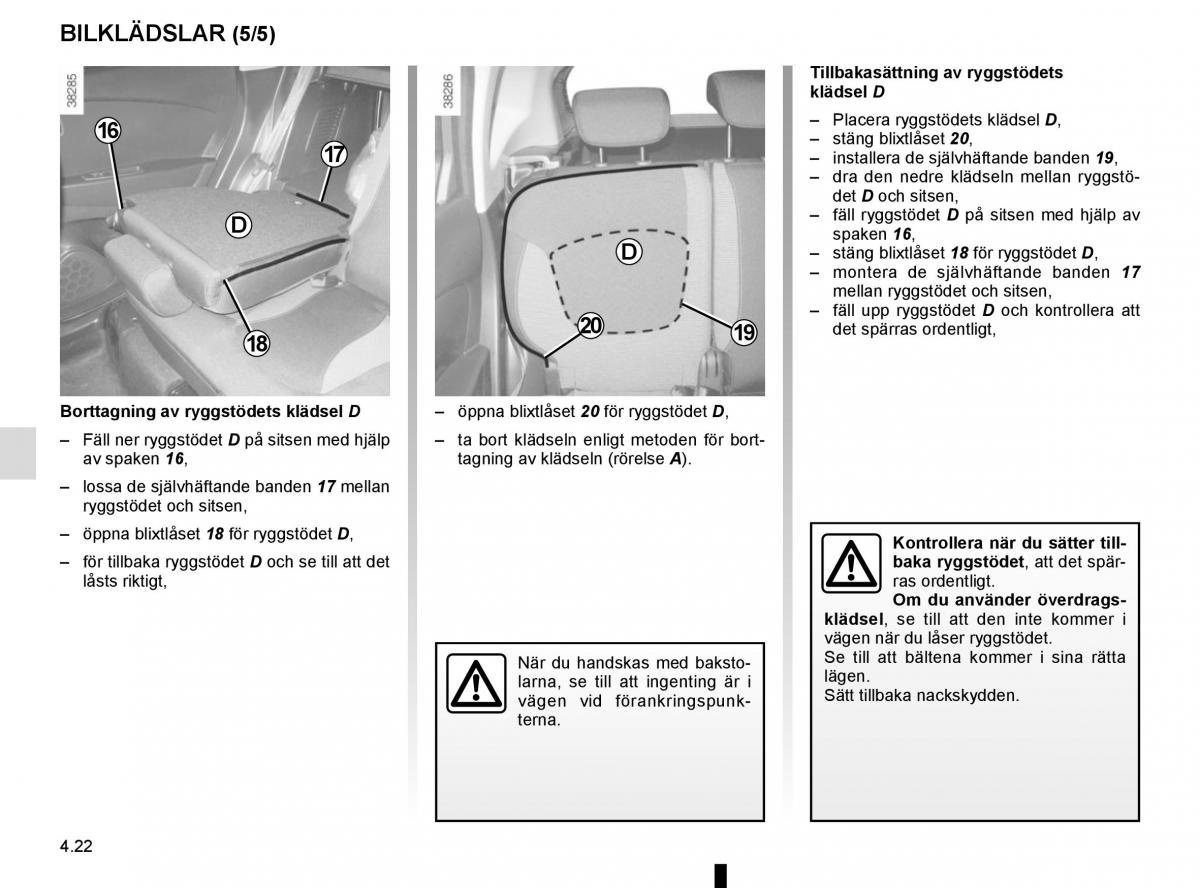 Renault Captur instruktionsbok / page 190