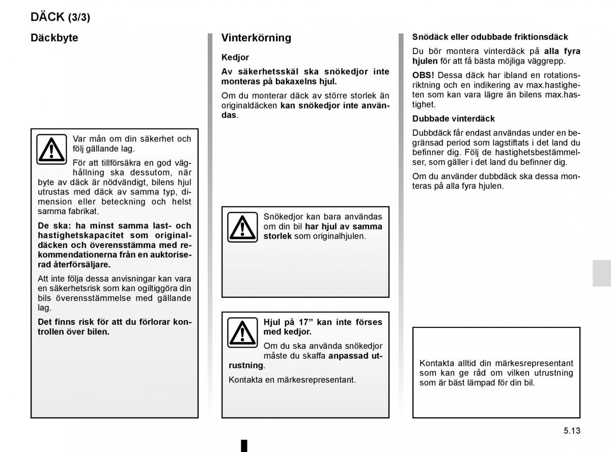 Renault Captur instruktionsbok / page 203