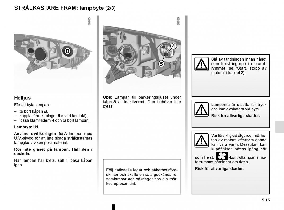 Renault Captur instruktionsbok / page 205