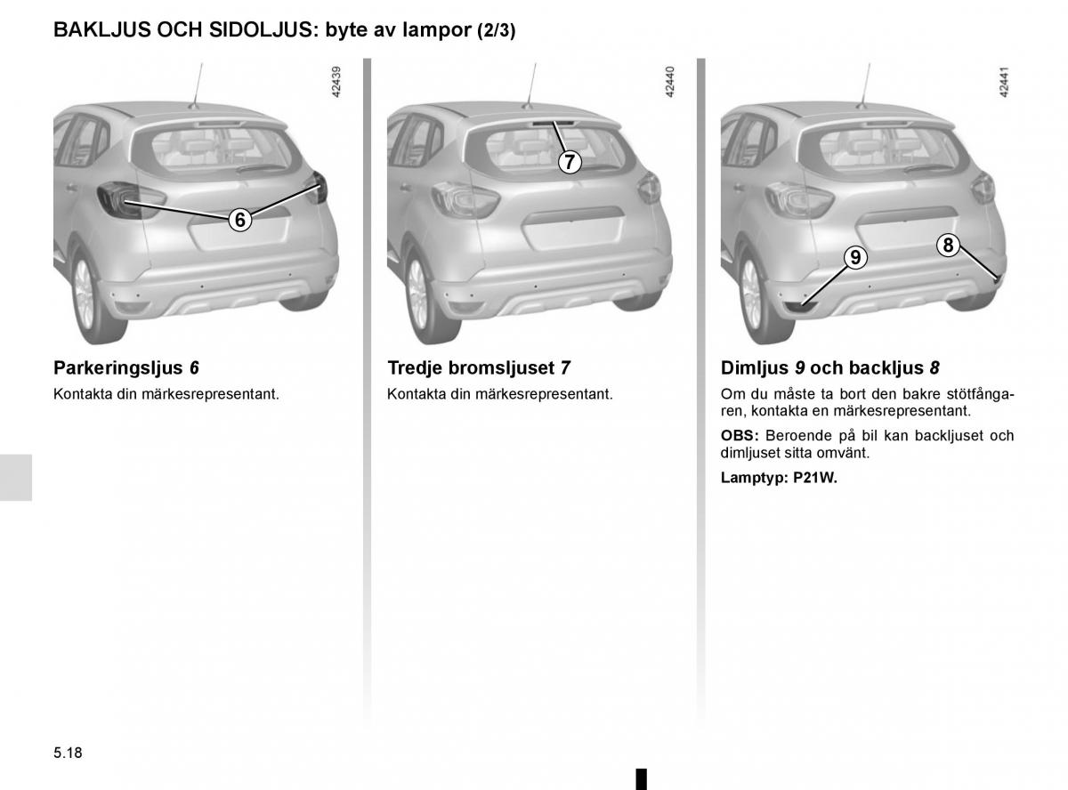 Renault Captur instruktionsbok / page 208