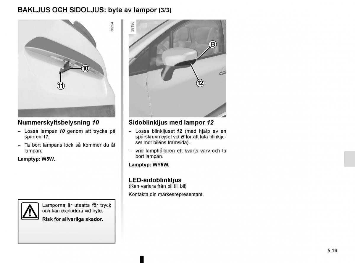 Renault Captur instruktionsbok / page 209