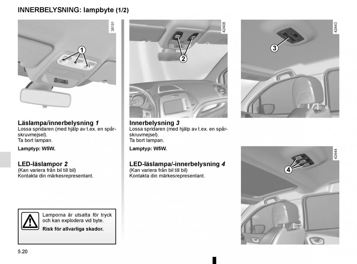 Renault Captur instruktionsbok / page 210