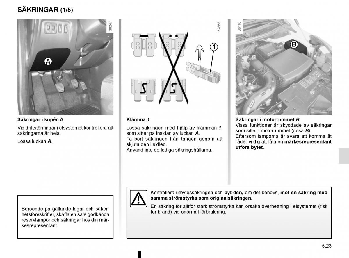 Renault Captur instruktionsbok / page 213