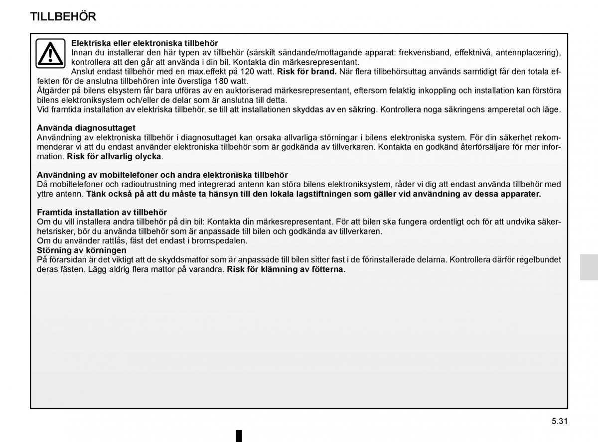 Renault Captur instruktionsbok / page 221