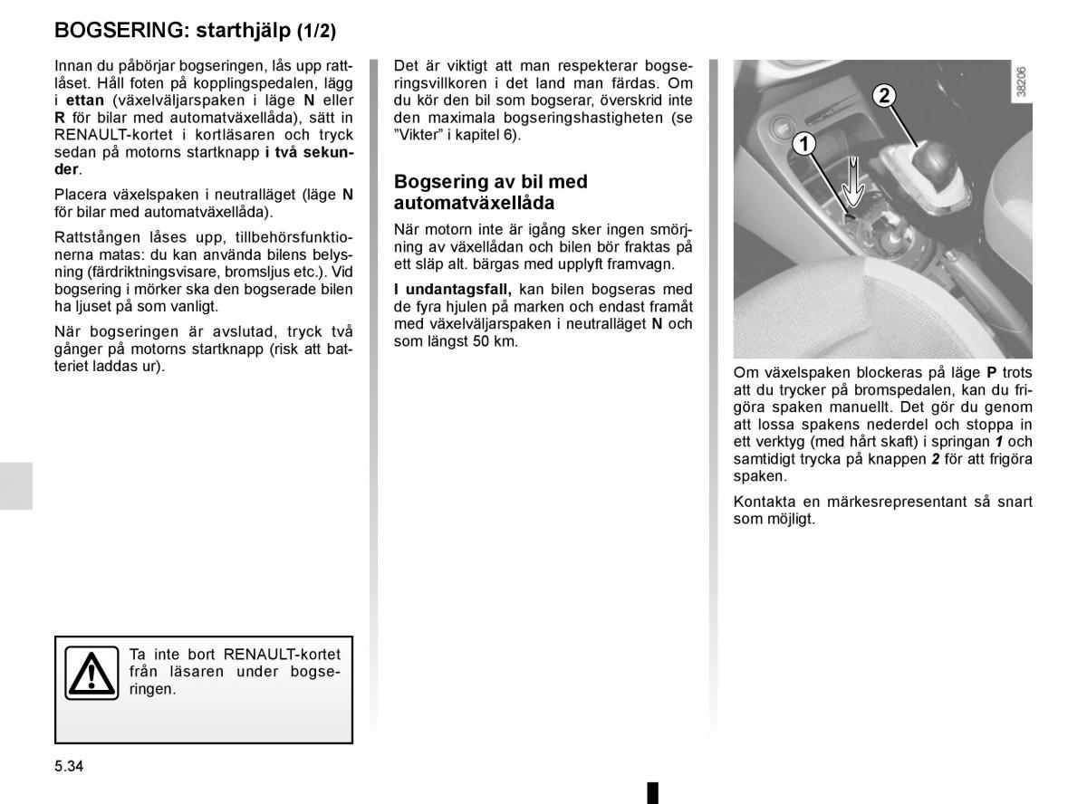 Renault Captur instruktionsbok / page 224