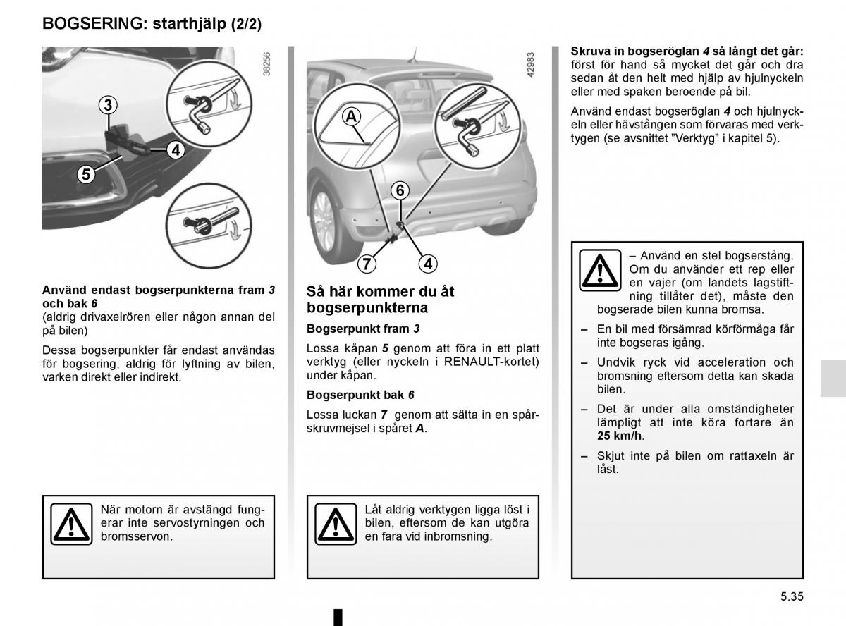 Renault Captur instruktionsbok / page 225