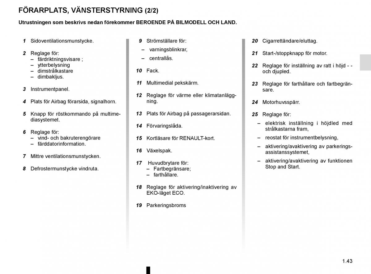 Renault Captur instruktionsbok / page 49