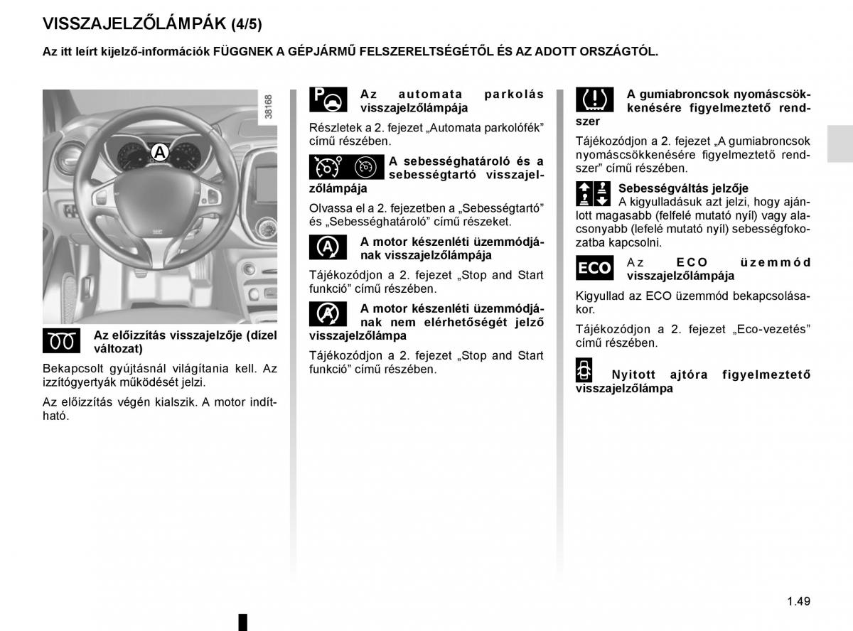 Renault Captur Kezelesi utmutato / page 55