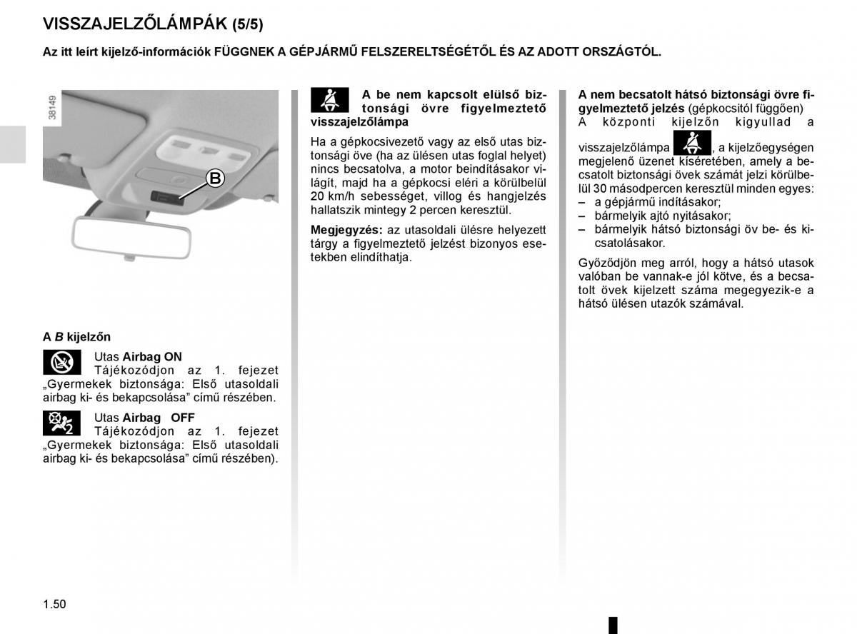 Renault Captur Kezelesi utmutato / page 56