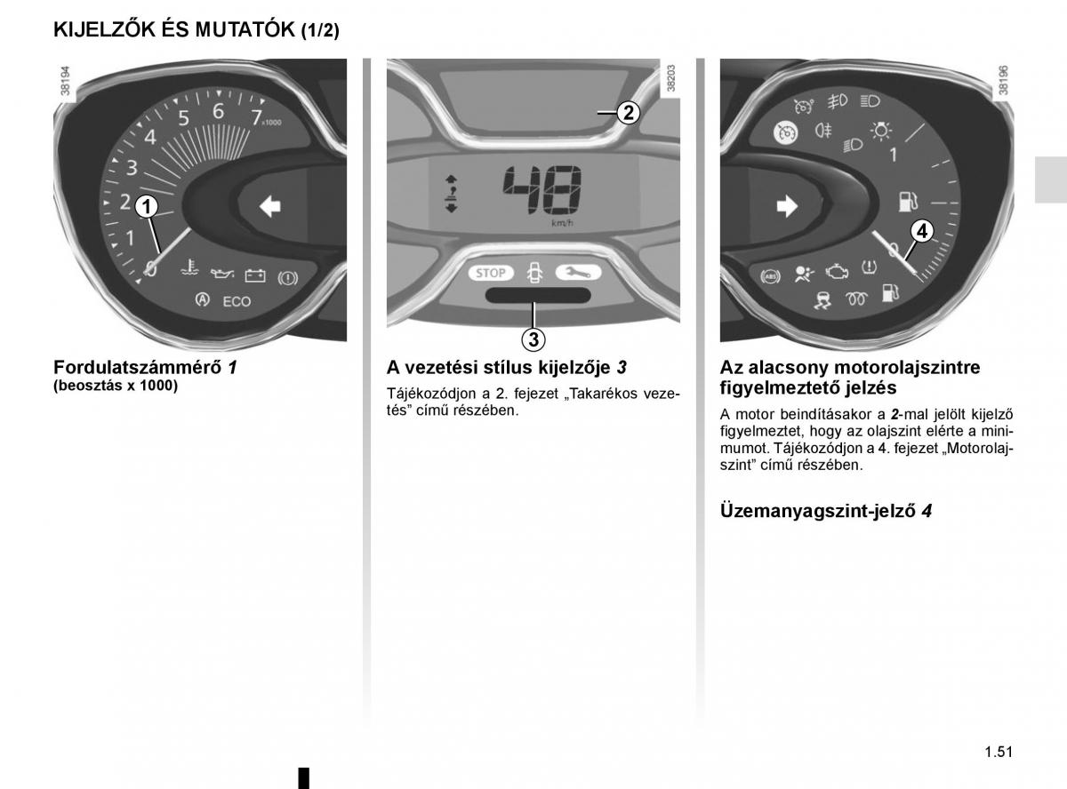 Renault Captur Kezelesi utmutato / page 57