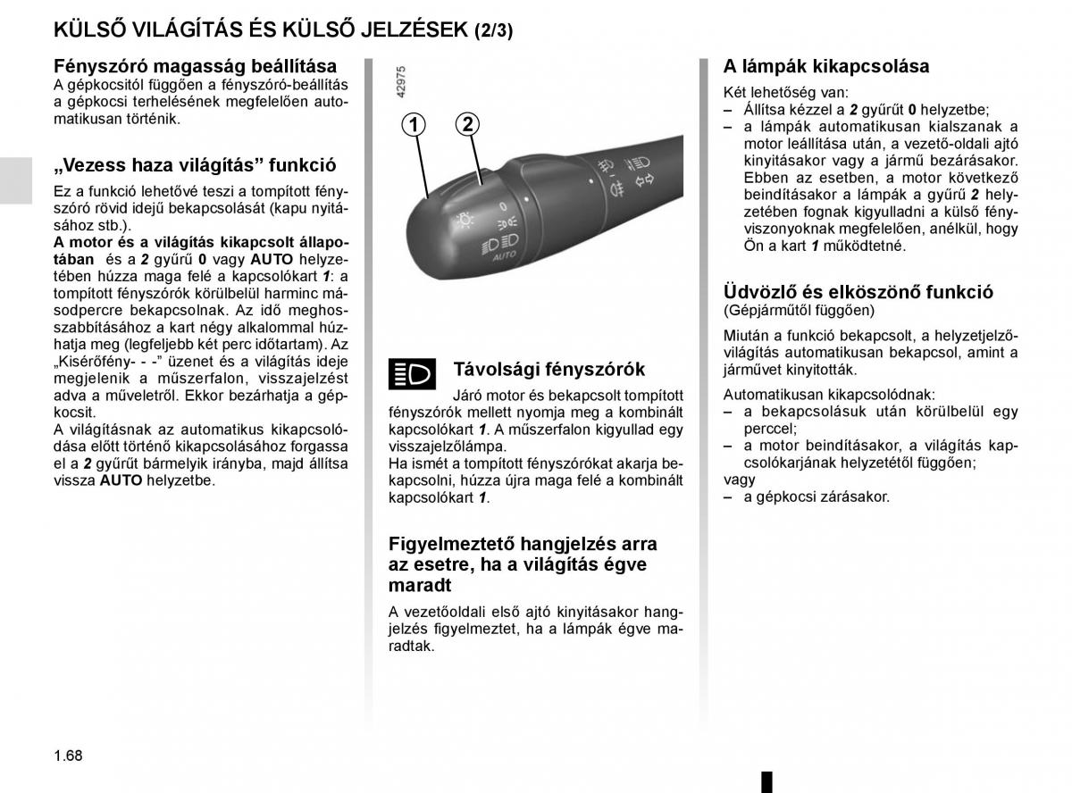 Renault Captur Kezelesi utmutato / page 74