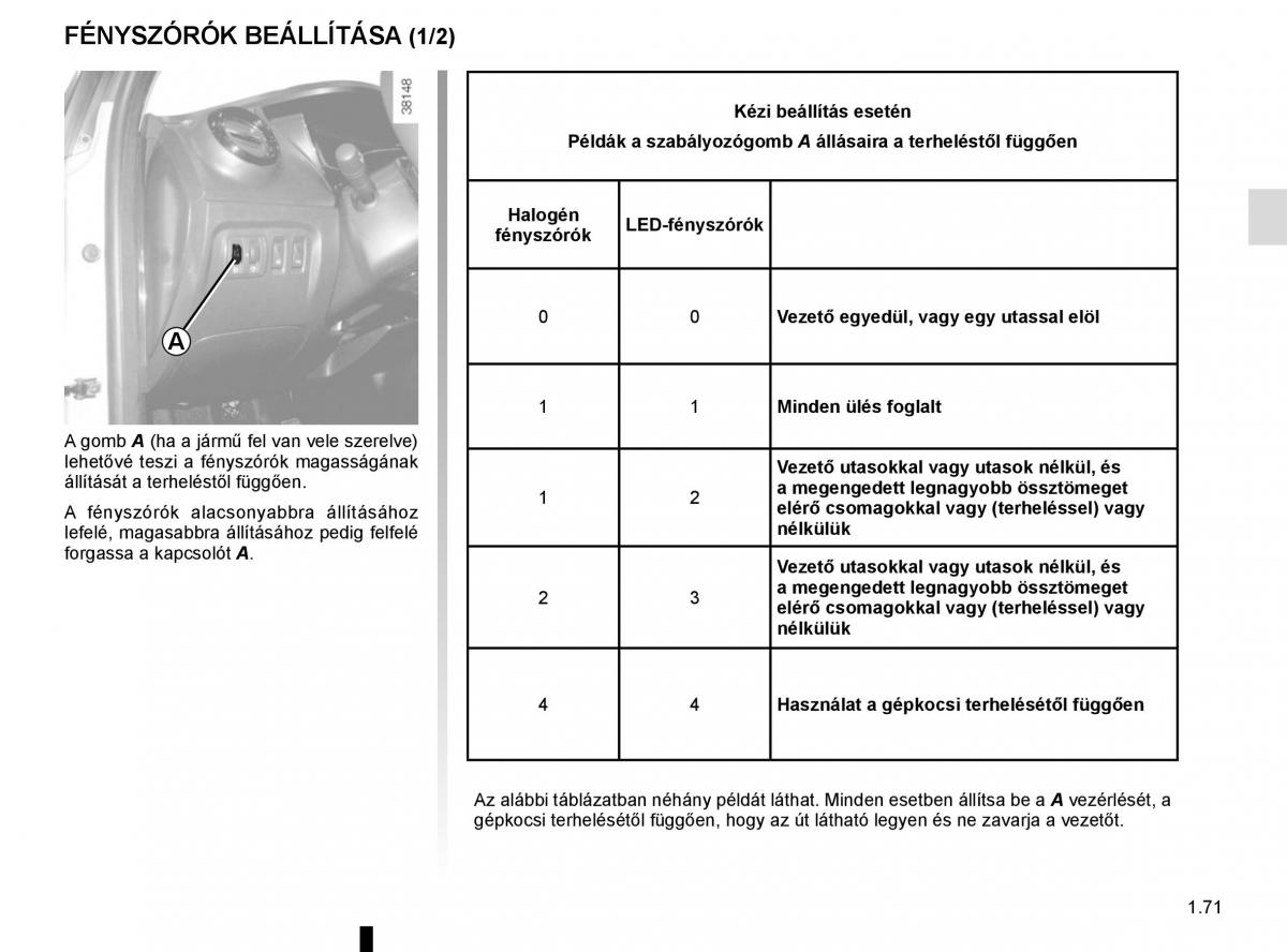 Renault Captur Kezelesi utmutato / page 77