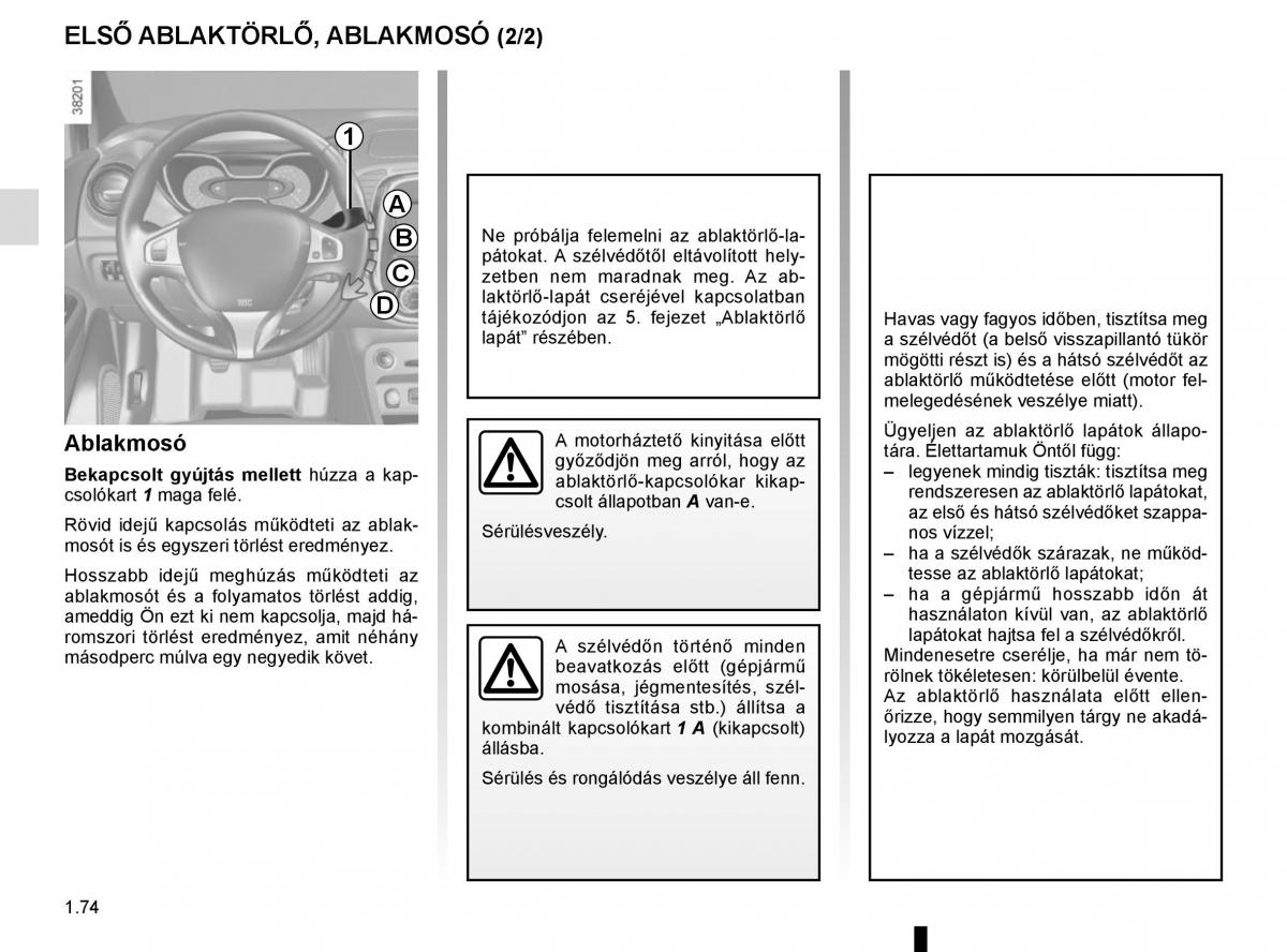 Renault Captur Kezelesi utmutato / page 80