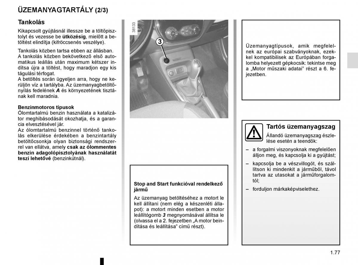 Renault Captur Kezelesi utmutato / page 83