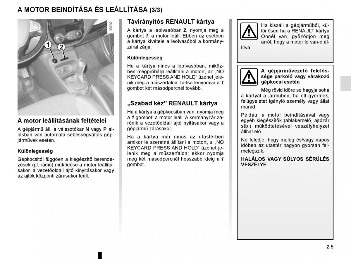 Renault Captur Kezelesi utmutato / page 89