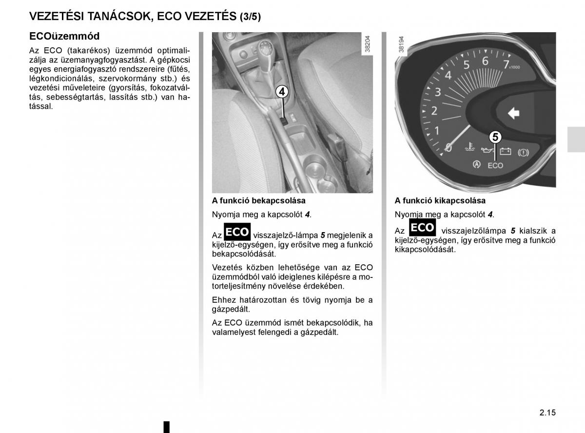 Renault Captur Kezelesi utmutato / page 99