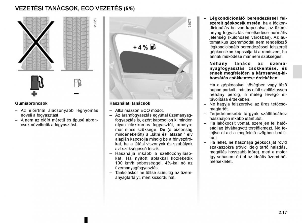 Renault Captur Kezelesi utmutato / page 101