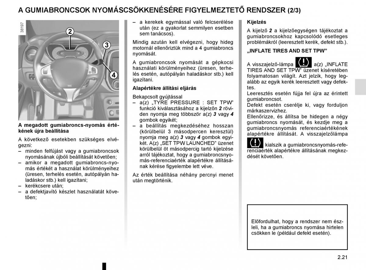 Renault Captur Kezelesi utmutato / page 105