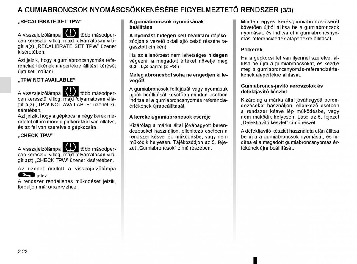 Renault Captur Kezelesi utmutato / page 106