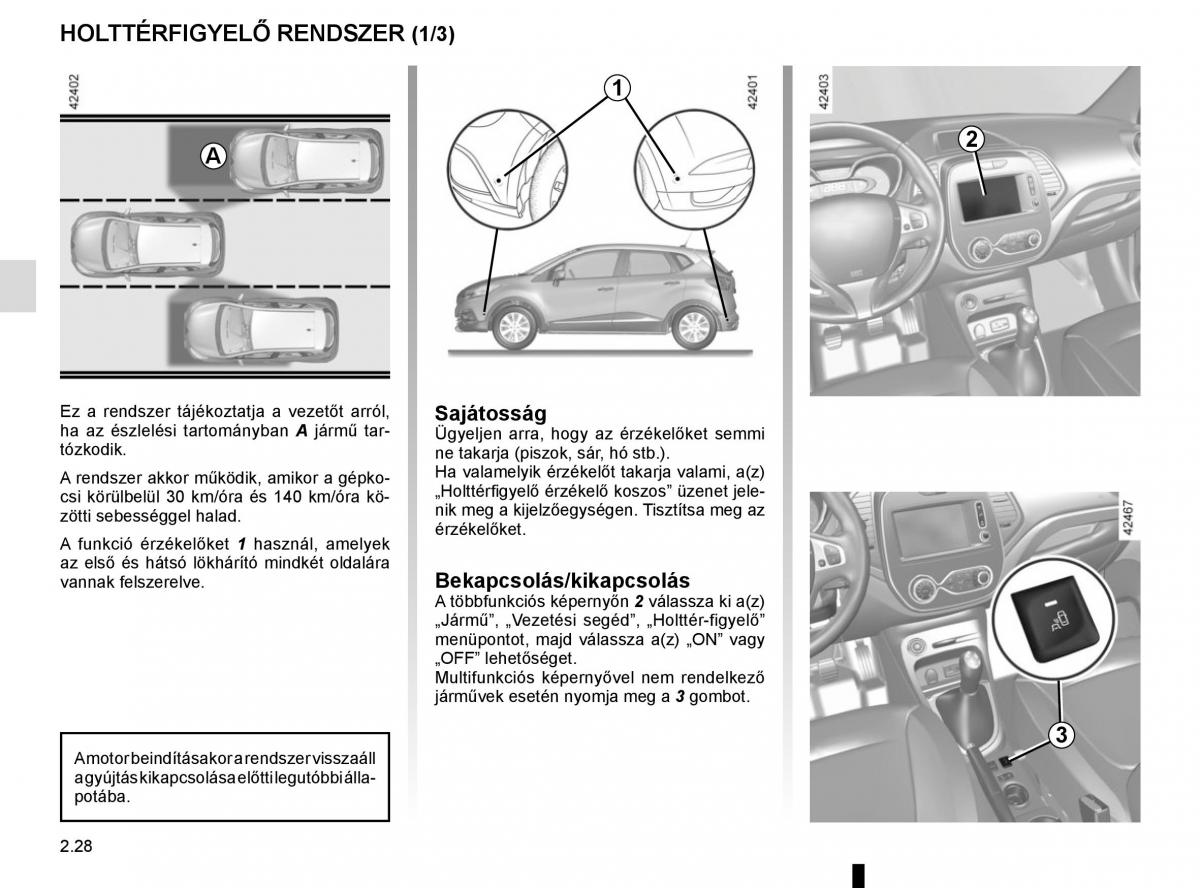 Renault Captur Kezelesi utmutato / page 112