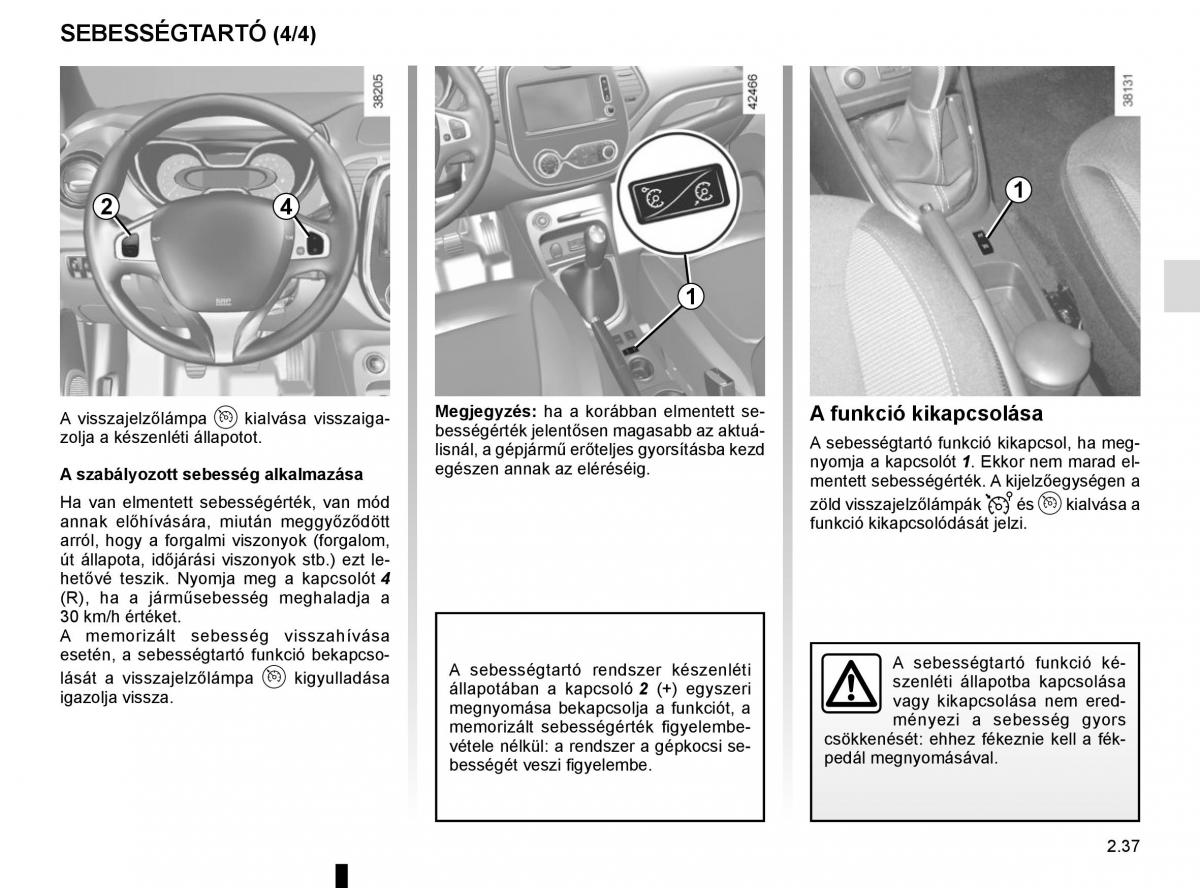 Renault Captur Kezelesi utmutato / page 121