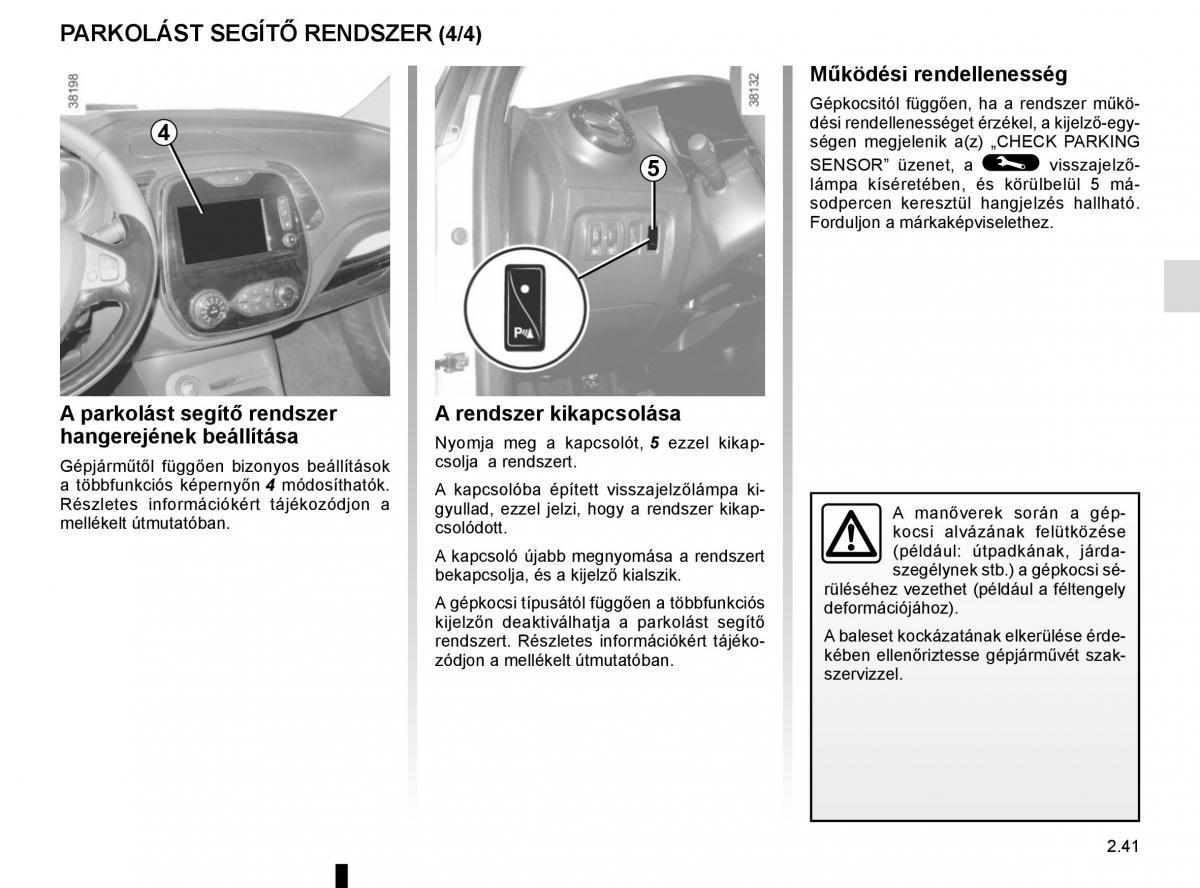 Renault Captur Kezelesi utmutato / page 125