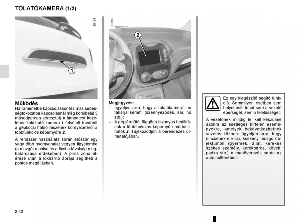 Renault Captur Kezelesi utmutato / page 126