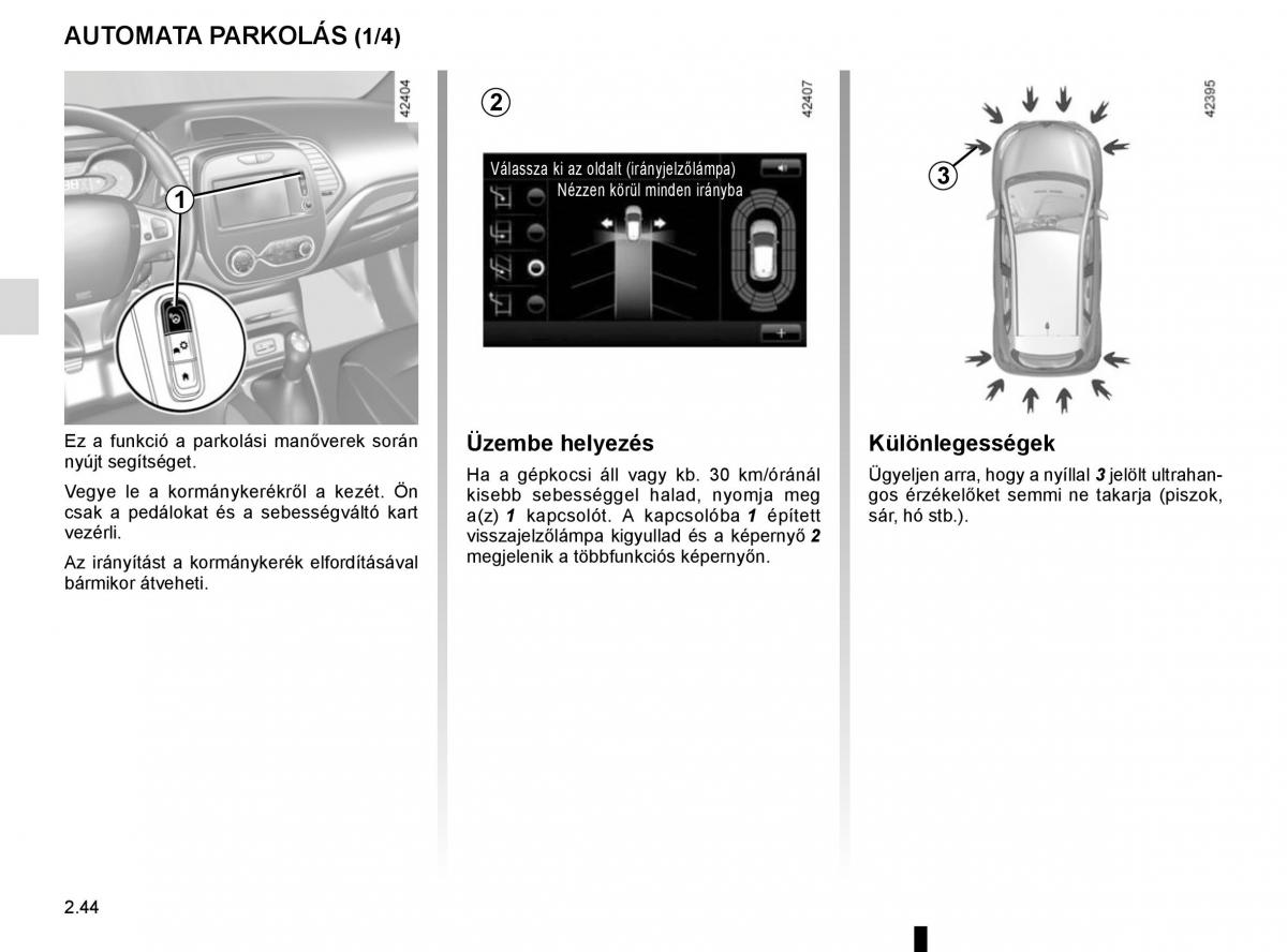 Renault Captur Kezelesi utmutato / page 128