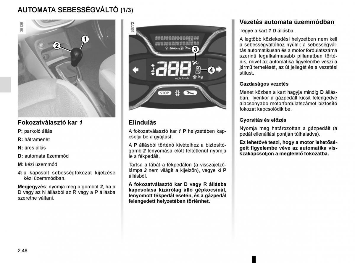 Renault Captur Kezelesi utmutato / page 132