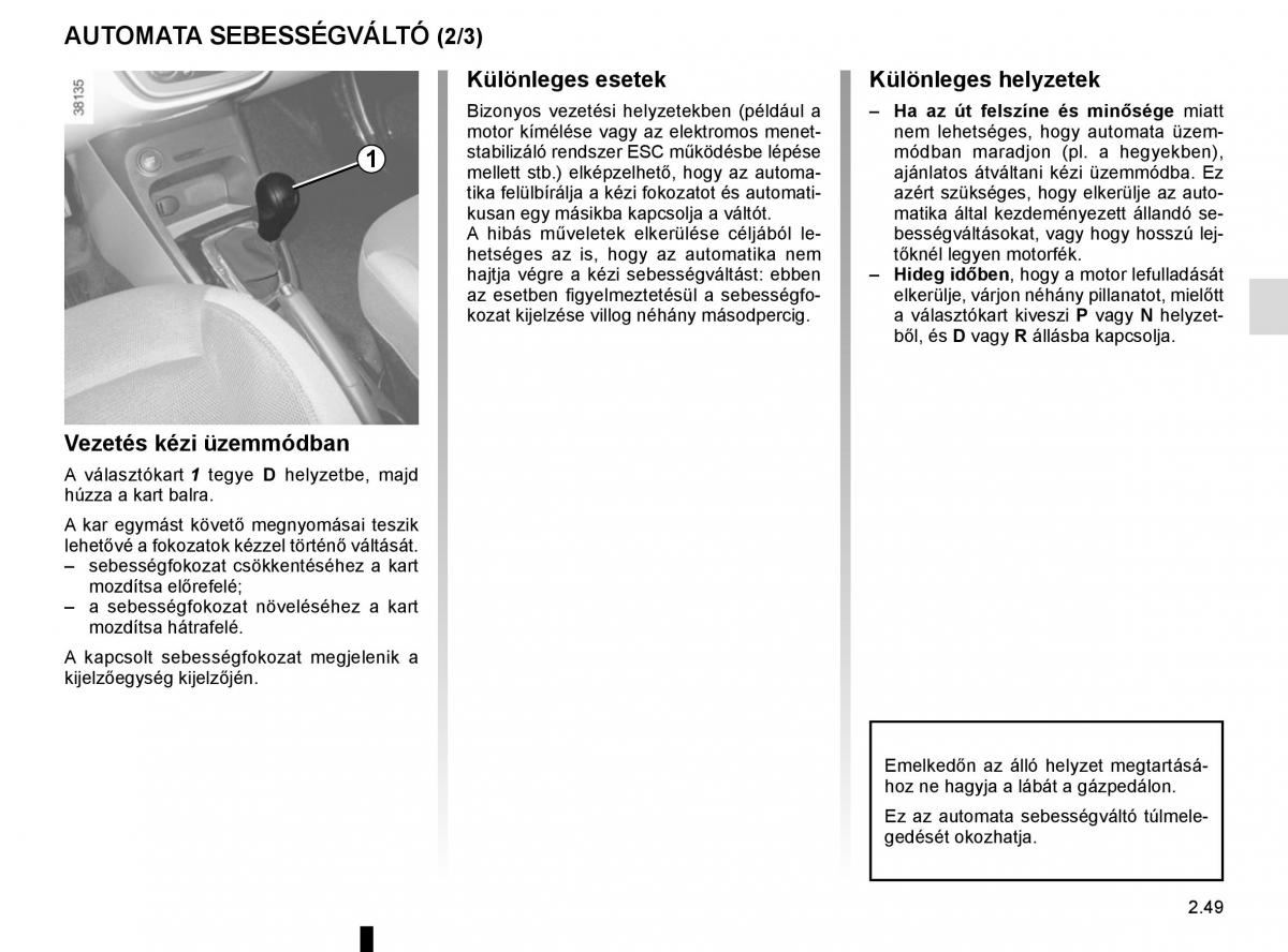 Renault Captur Kezelesi utmutato / page 133