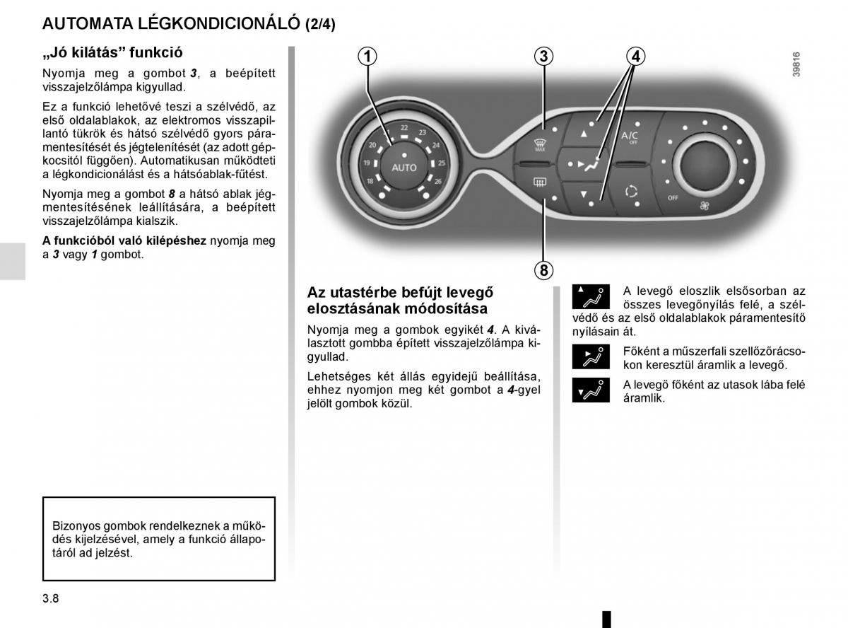 Renault Captur Kezelesi utmutato / page 142