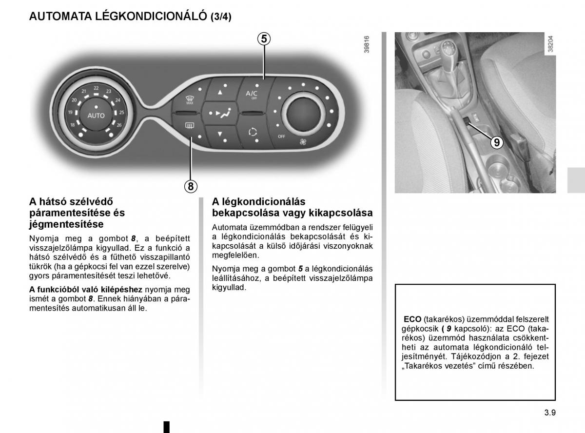 Renault Captur Kezelesi utmutato / page 143