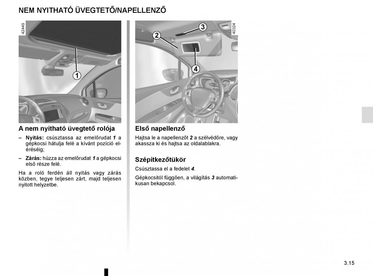 Renault Captur Kezelesi utmutato / page 149