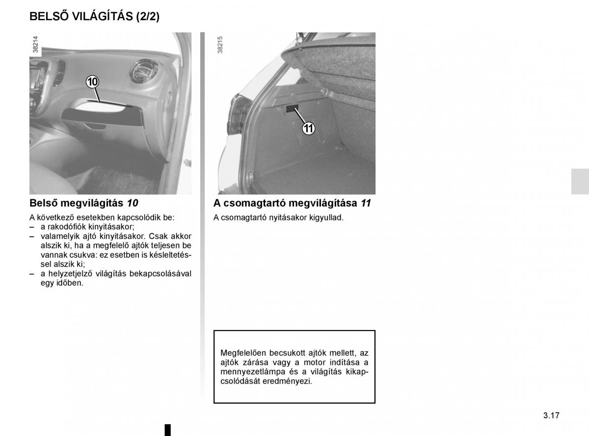 Renault Captur Kezelesi utmutato / page 151